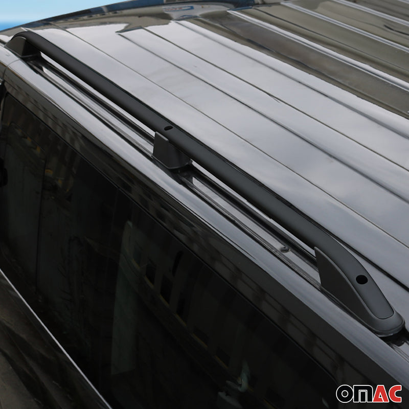 Dachreling Dachträger für VW Transporter T5 2003-2015 L1 Kurzer Alu Schwarz