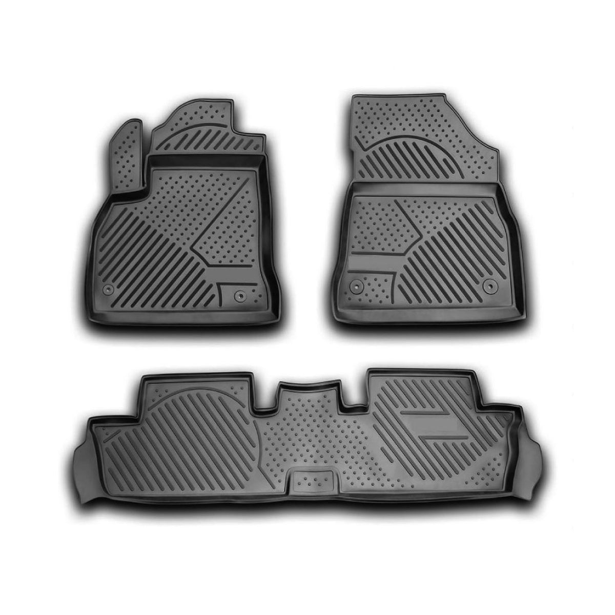 OMAC Gummimatten Fußmatten für Peugeot 3008 2010-2016 TPE Automatten Schwarz 3x