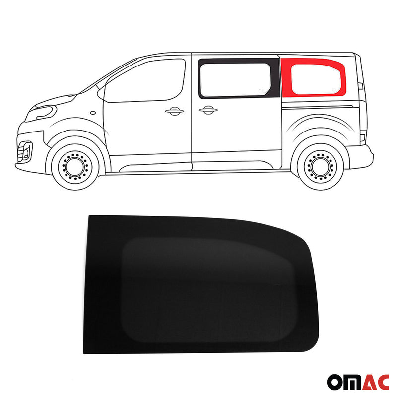 Seitenfenster Sicherheitsglas für Opel Vivaro 2019-2024 Schwarz Links L2