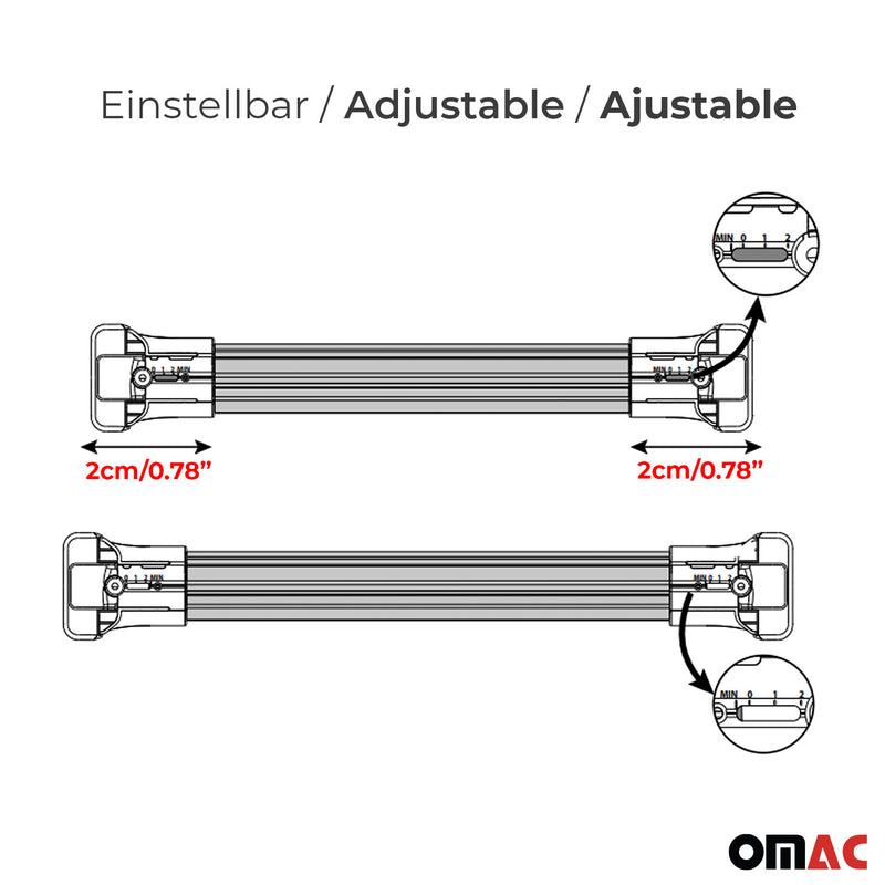 Dachreling + Dachträger für VW T5 T6 Transporter Multivan Kurzer Alu Grau 4x