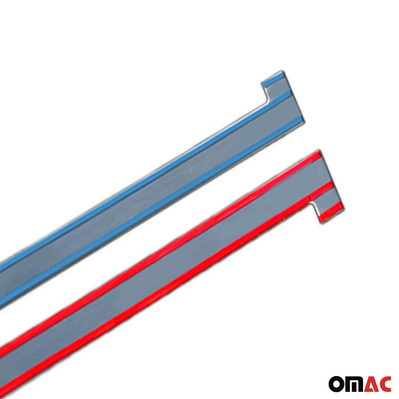 Seitentürleiste Türleisten Türschutzleisten für Fiat Doblo 2010-2021 Chrom Matt