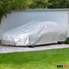 Car protective cover full garage tarpaulin for notchback cars gray extra small