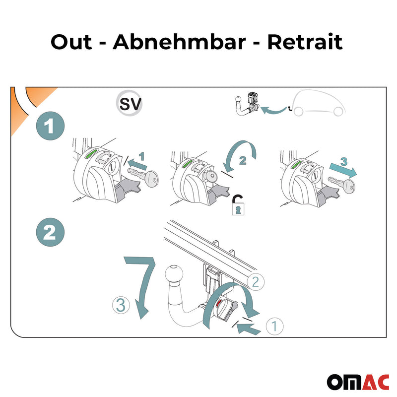 Aragon Anhängerkupplung E-Satz 13pin für Opel Astra J 2009-2015 ABE