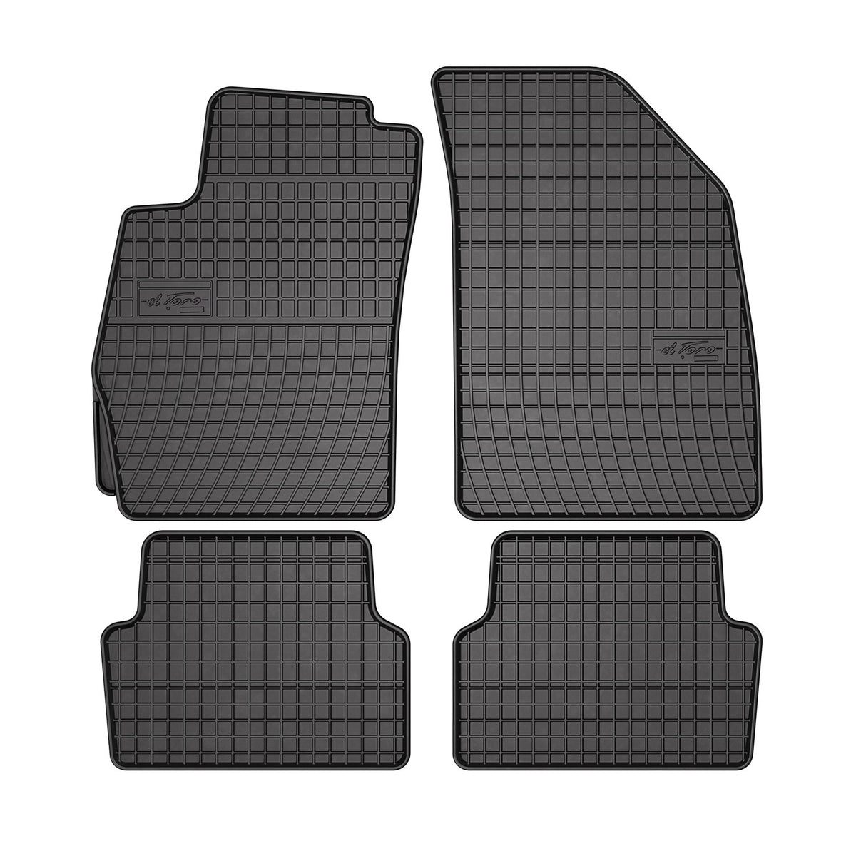 OMAC Gummi Fußmatten für Chevrolet Aveo T300 2011-2016 Automatten Schwarz 4x