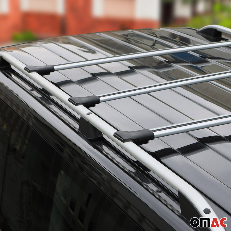 Dachreling + Dachträger SET für Opel Vivaro 2014-2019 Langer Aluminium Silber 5x