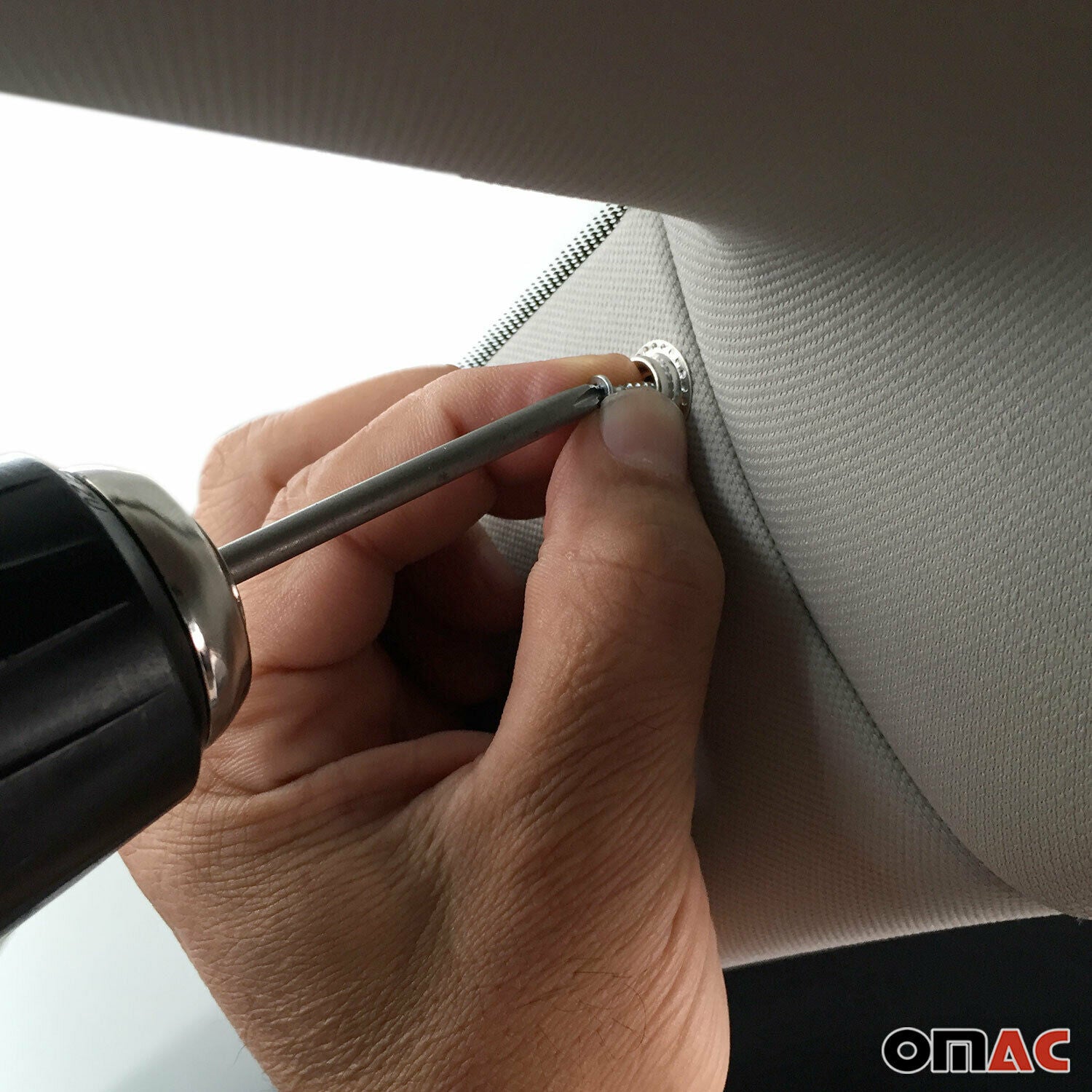 Frontscheibe Gardinen Maß Vorhänge für Fiat Ducato 2006-2026 Grau Schwarz 3tlg
