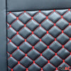 Sitzbezüge Schonbezüge für Ford Transit 2014-2024 Kunstleder Schwarz Rot 1tlg