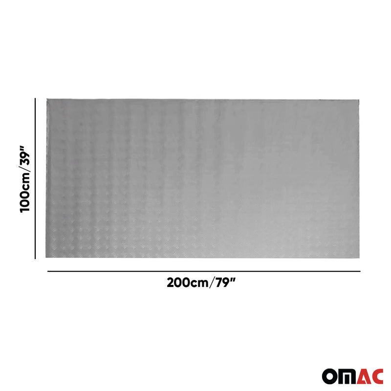 Antirutschmatte Gumimatte Bodenbelag Riffelblech Optik 100 x 200 cm Grau