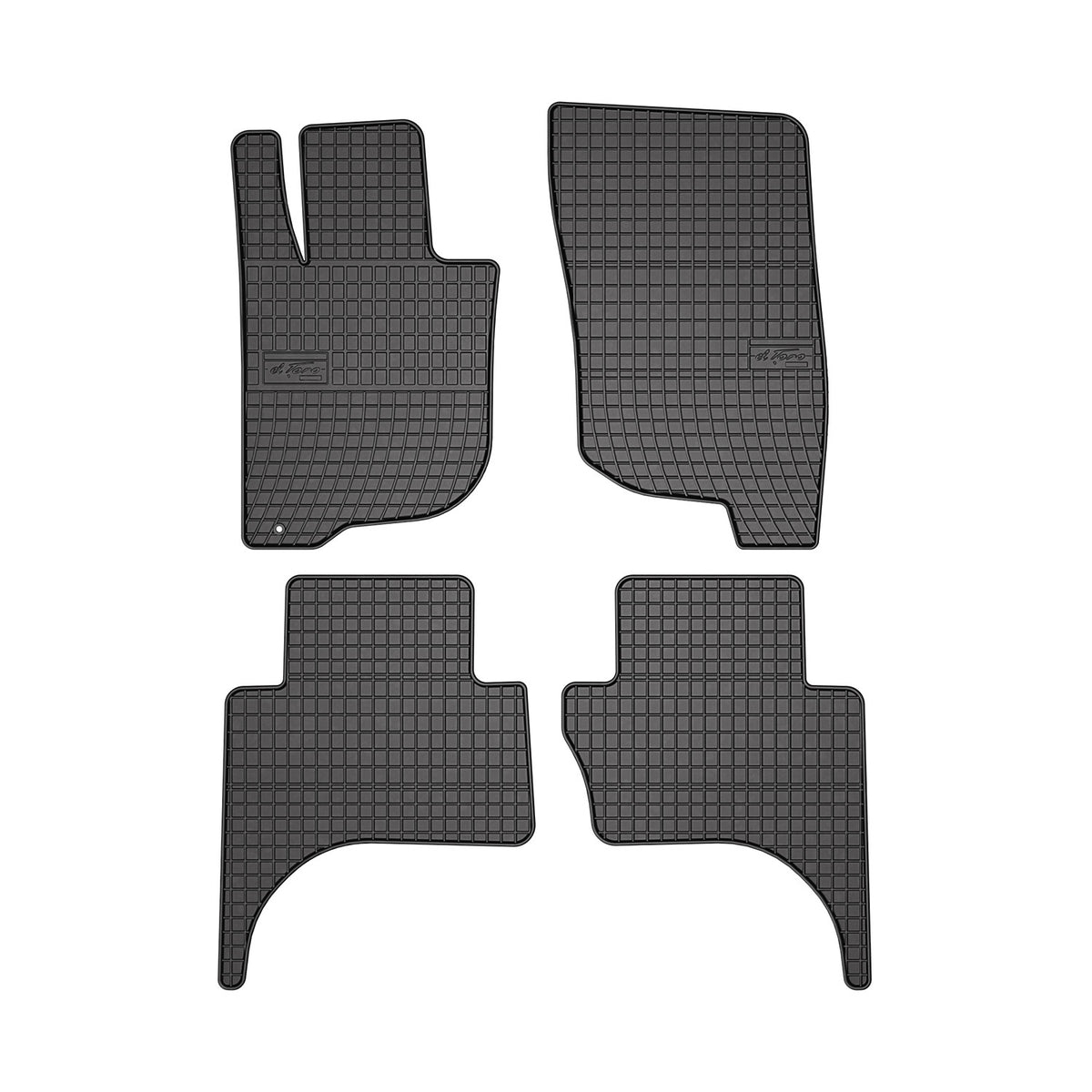 OMAC Gummi Fußmatten für Fiat Fullback Double Cab 2015-2019 Automatte Schwarz 4x