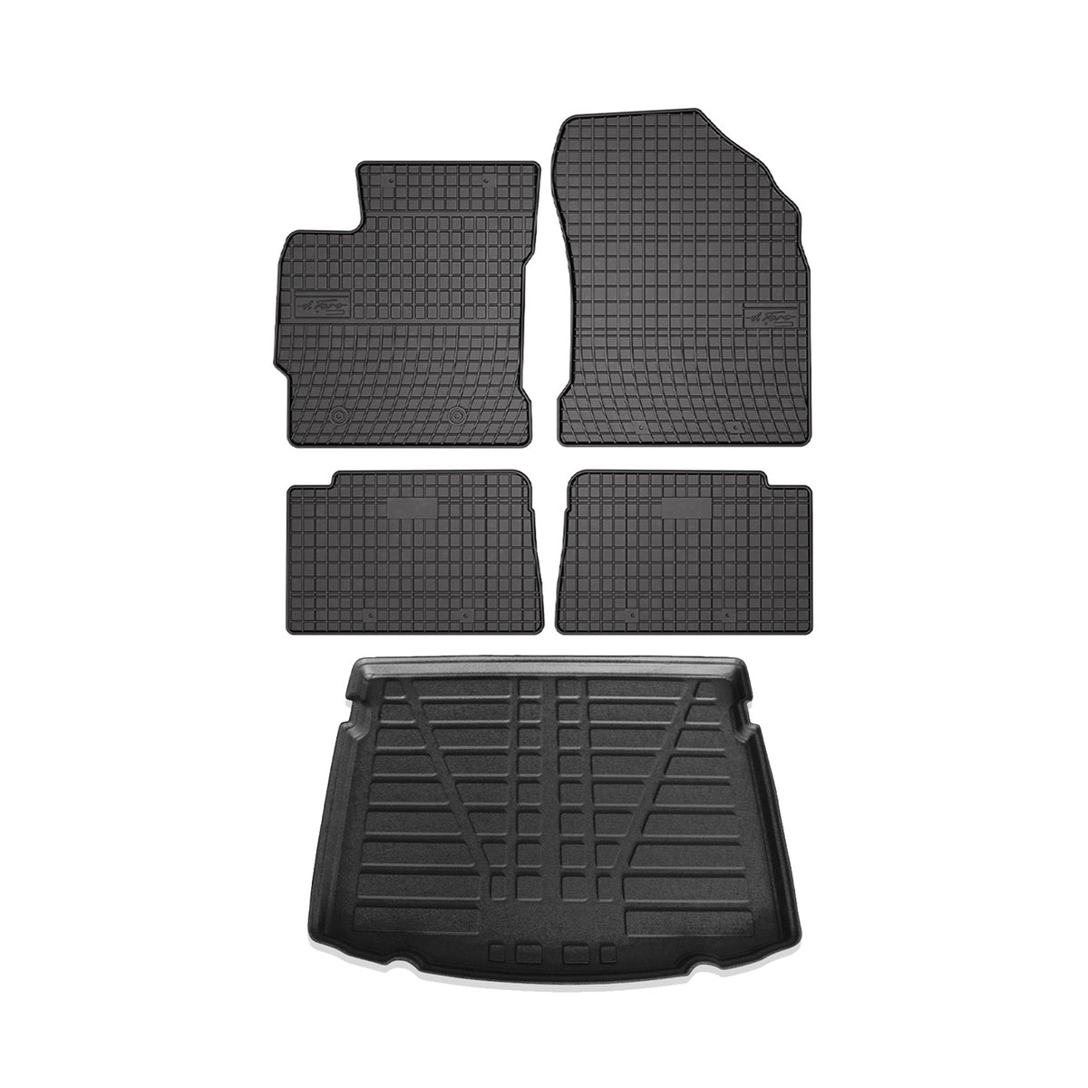 Fußmatten & Kofferraumwanne Set für Toyota Auris Schrägheck 2012-2018 Gummi 5x