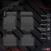 OMAC Gummi Fußmatten für Nissan X-Trail 2013-2021 Premium TPE Automatten 4tlg