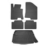 Fußmatten Kofferraumwanne Set für Hyundai i30 Kombi 2012-2023 Schwarz Gummi TPE