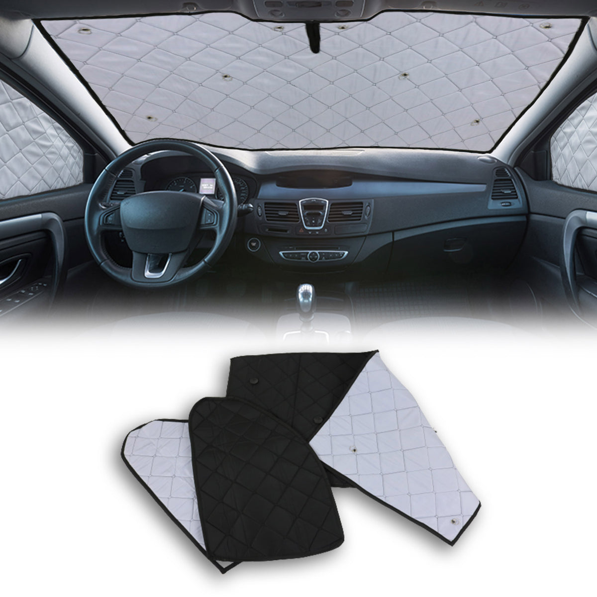 Magnetic car curtains thermal sun protection for Fiat Doblo 2010-2024 3x