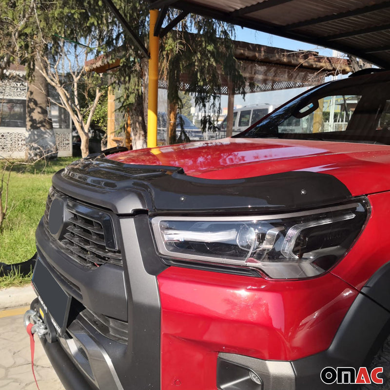 Motorhaube Deflektor Insekten Steinschlagschutz für Toyota Hilux 2020-24 Dunkel