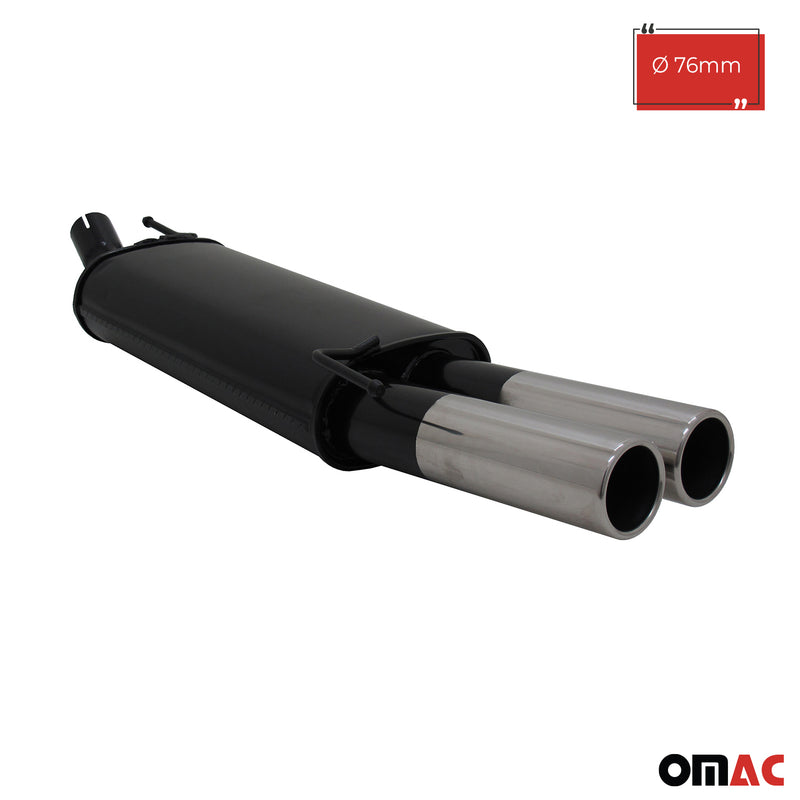 Novus Sportauspuff für VW Golf 3 / Golf 4 Cabrio 2x76mm Endschalldämpfer