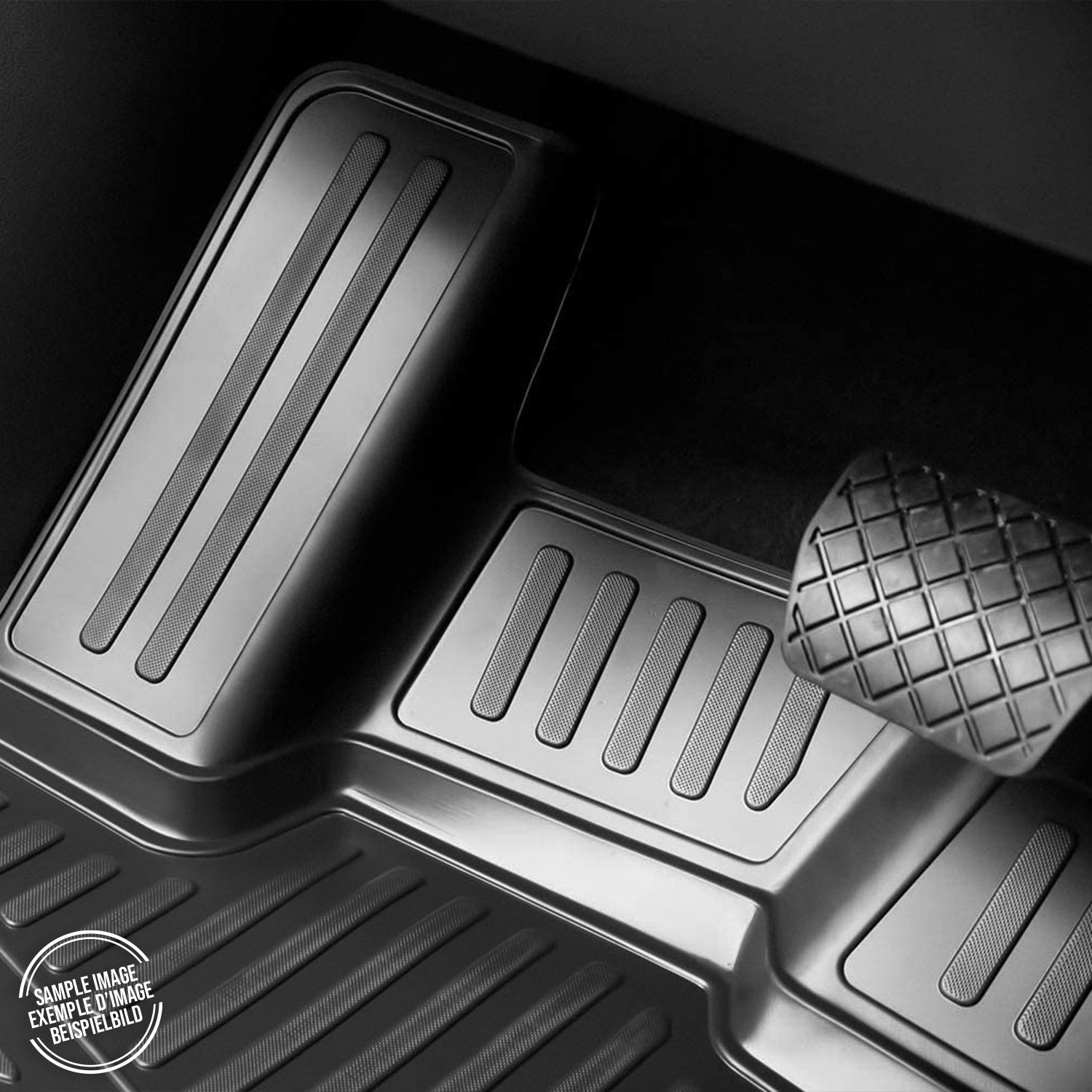 Fußmatten für Honda CR-V 2006-2012 3D Passform Hoher Rand Gummimatten Schwarz
