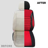 Protective covers seat covers for Seat Altea Ateca black red 2 seat front set