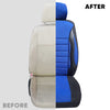 Protective covers seat protectors seat covers for Fiat Panda black blue 2 seat front set