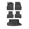 OMAC Fußmatten & Kofferraumwanne Set für Nissan Juke 2010-2019 Schwarz Gummi 5x