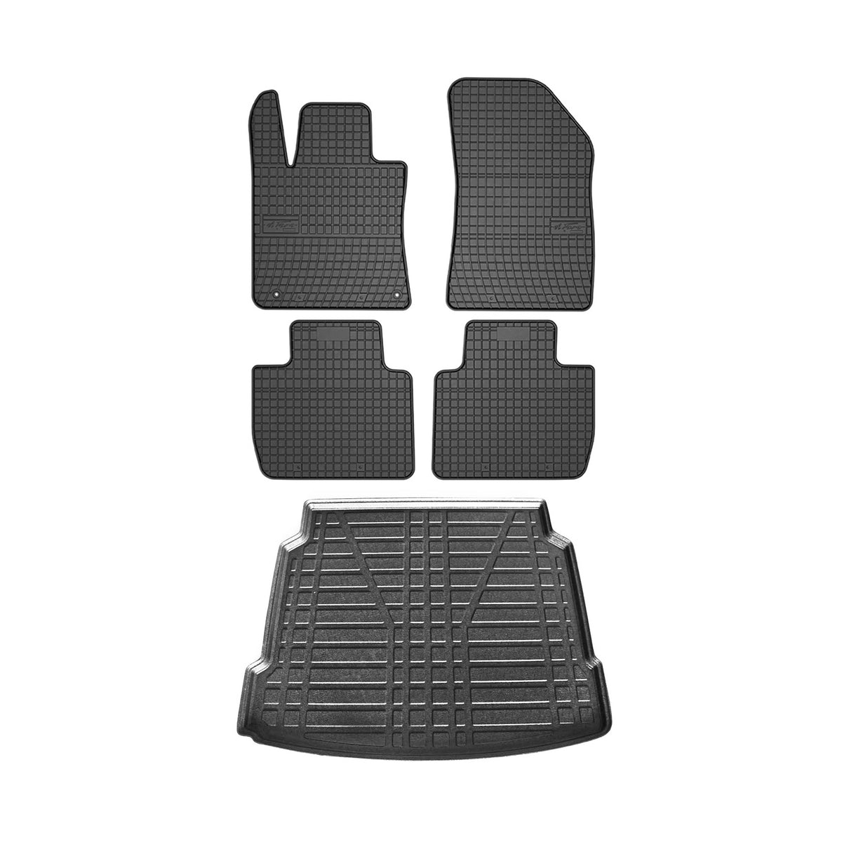 Fußmatten & Kofferraumwanne Set für Peugeot 508 Stufenheck 2018-2024 Gummi 5x