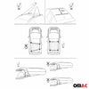 Dachreling + Dachträger für VW Caddy 2010-2015 Langer Radstand Alu Silber 4x