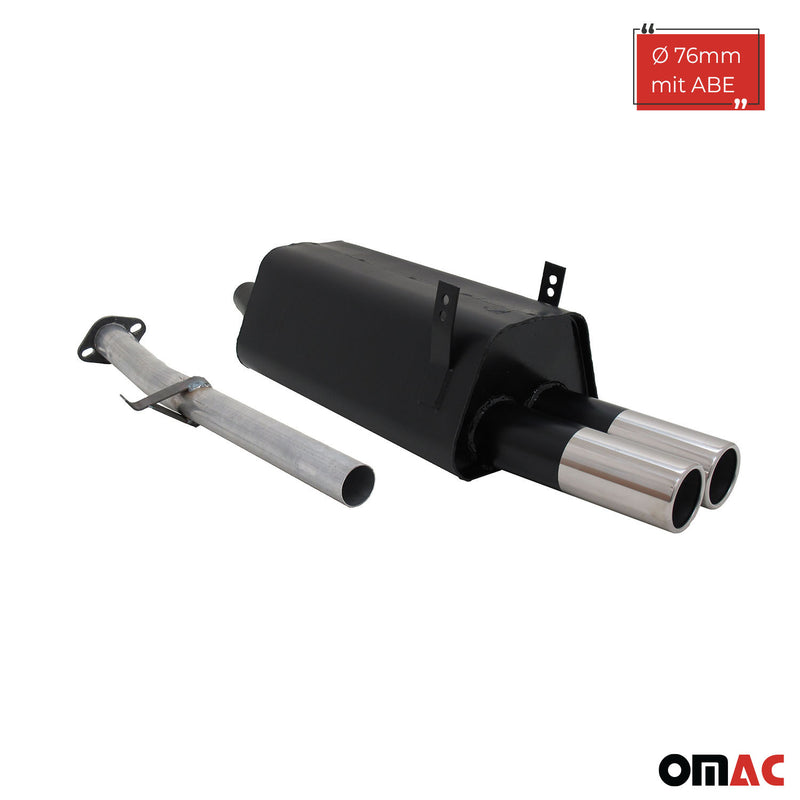 Novus Sportauspuff für BMW 3er E36 316 / 318 2x76mm Endschalldämpfer mit ABE
