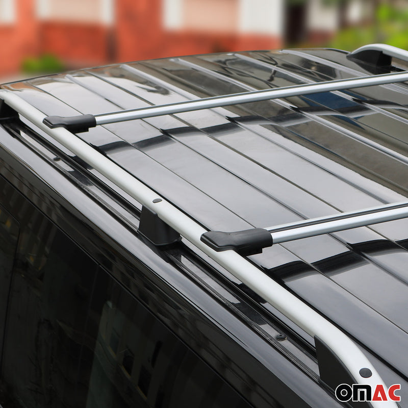 Dachreling + Dachträger SET für Renault Kangoo 1 2004-2008 Aluminium Silber 4tlg