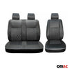 Sitzbezüge für Ford Transit Tourneo Custom 2013-2024 Kunstleder Schwarz Weiß 2+1