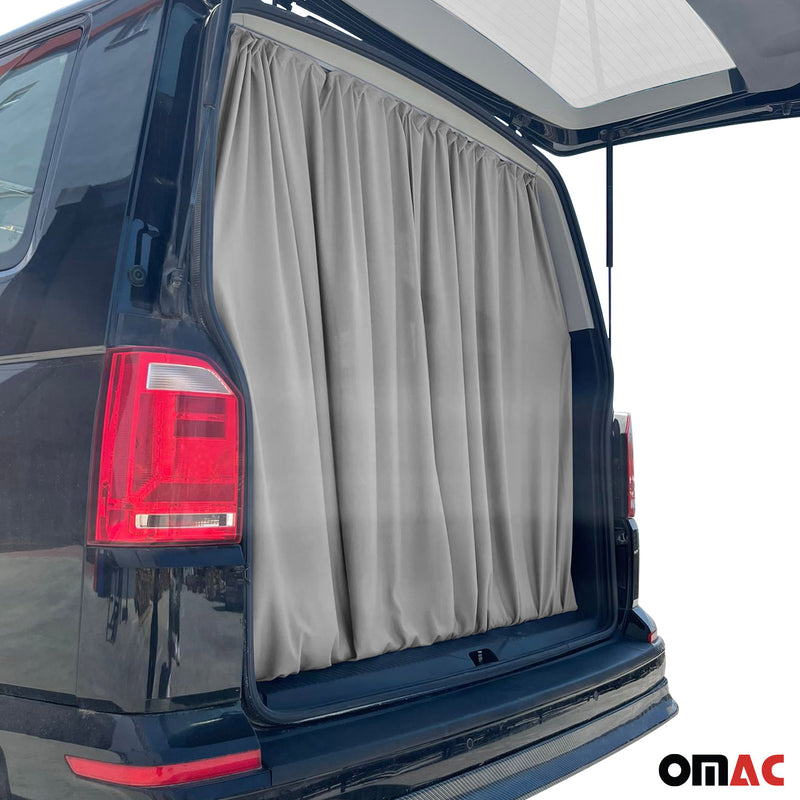 Heckklappe Gardinen Sonnenschutz Vorhänge für Opel Combo Grau 2tlg
