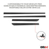 Türschutzleisten Seitenschutzleisten für Fiat Linea Türleiste Schwarz PP 4tlg