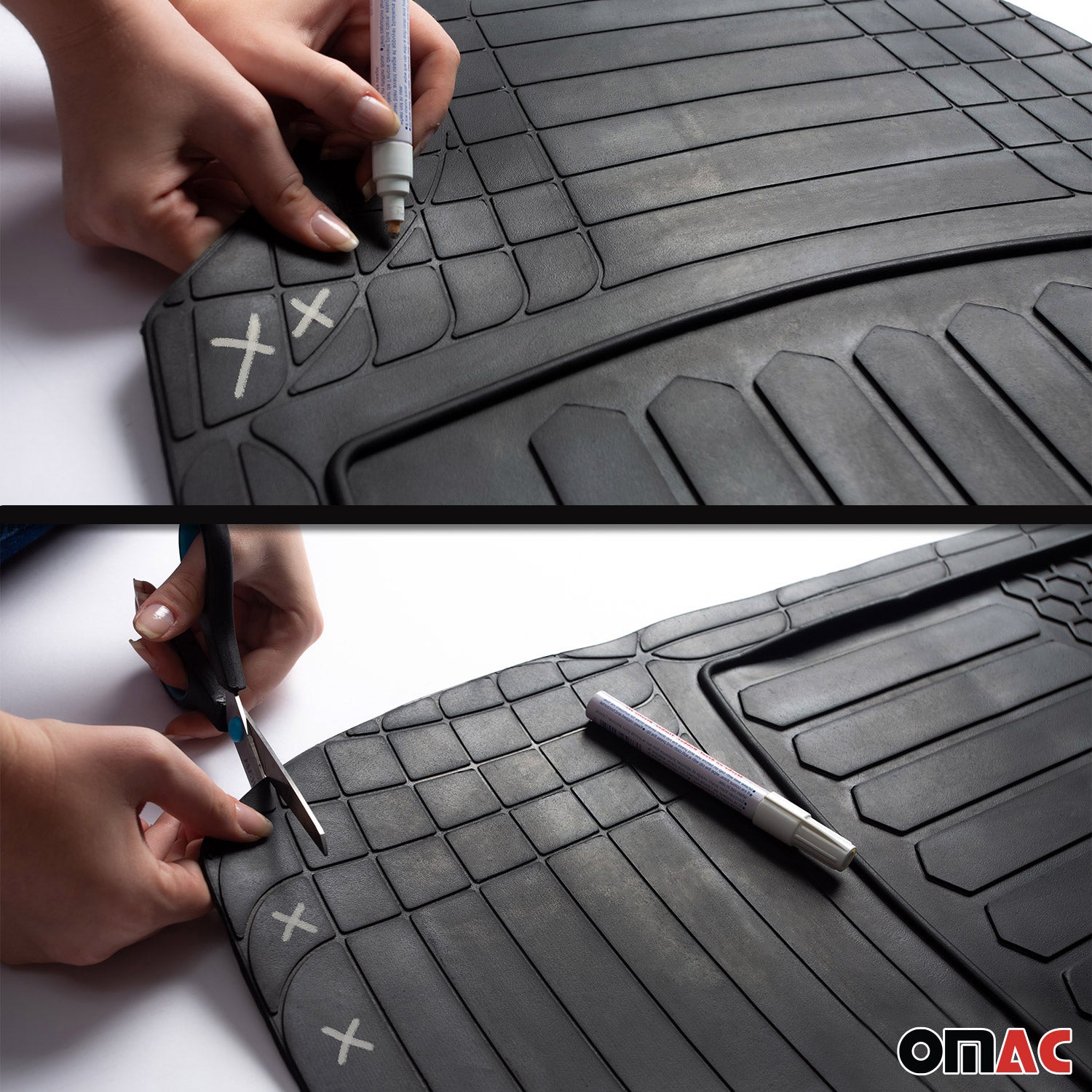 Fußmatte Gummimatten für BMW X5 Allwetter Antirutsch Passform Hoher Rand Gummi
