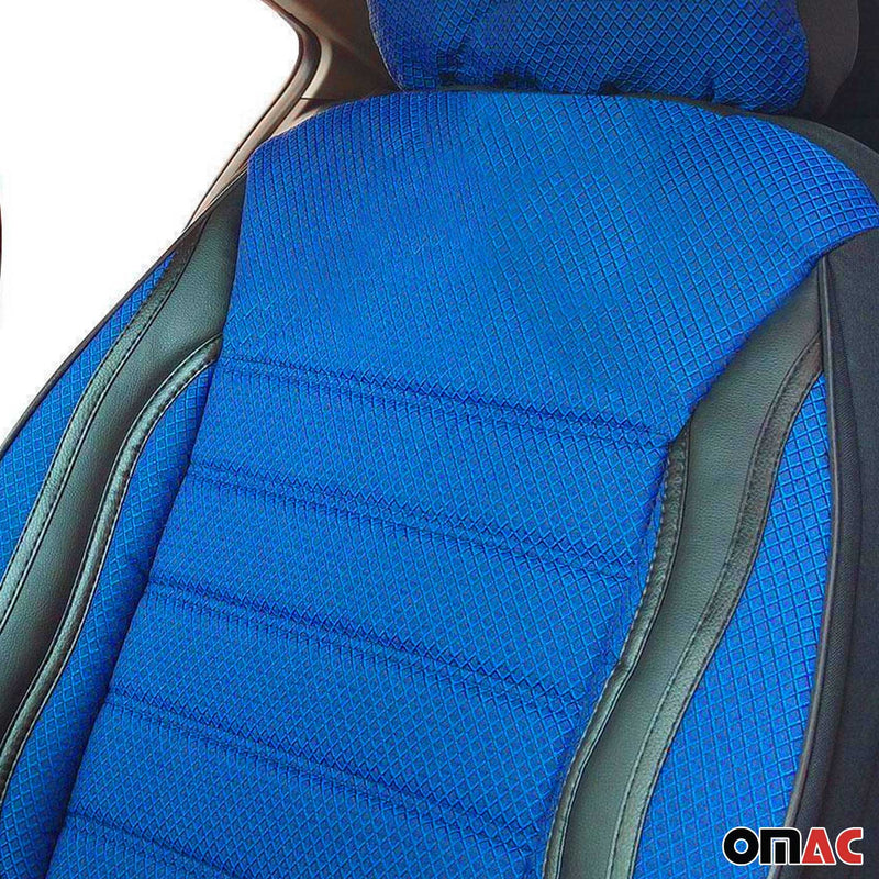 Schonbezüge Sitzschoner Sitzbezüge für Ford C-Max Schwarz Blau 2 Sitz Vorne Satz