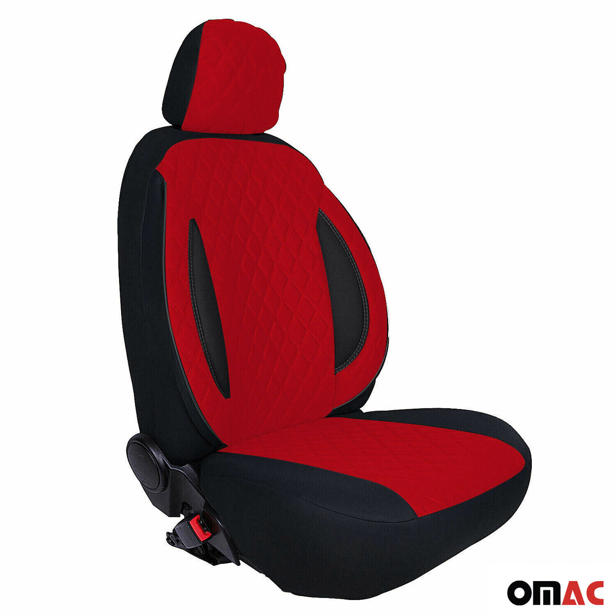 Protective seat cover seat protector for Fiat 500 500C 2007-2024 black red 1 seat