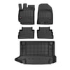 OMAC Fußmatten & Kofferraumwanne Set für Hyundai Kona 2017-2024 Gummi Schwarz 5x