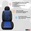 Sitzbezüge Schonbezüge für Fiat Doblo 2010-2014 Schwarz Blau 2+1 Vorne