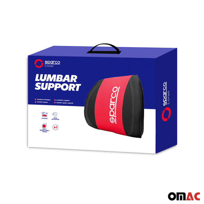 SPARCO Rückenstütze Rot Lendenwirbelstütze Lordosenstütze Rückenkissen