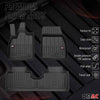 OMAC Gummi Fußmatten für Ford Mustang Mach-E 2020-2024 Premium Gummi Schwarz 3x