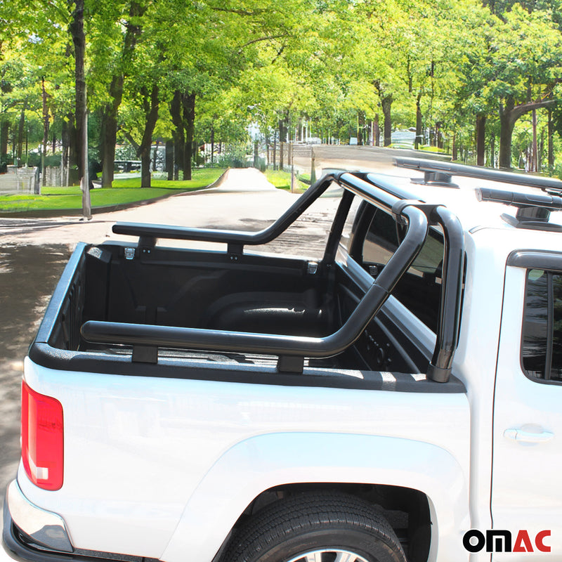 Überrollbügel Rollbar für VW Amarok 2010-2021 Gefärbten Stahl Ø60 Schwarz