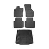 Fußmatten & Kofferraumwanne Set für Skoda Superb 2015-2024 Gummi TPE Schwarz 5x