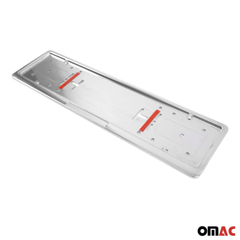 Kennzeichenhalter Nummernschildhalter für Opel Edelstahl Chrom Silber 2x