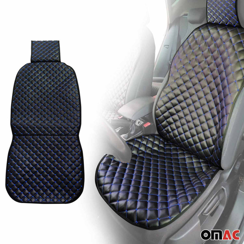 Schonbezug Sitzauflage für VW Golf 8 2019-2025 Kunstleder Schwarz Blau