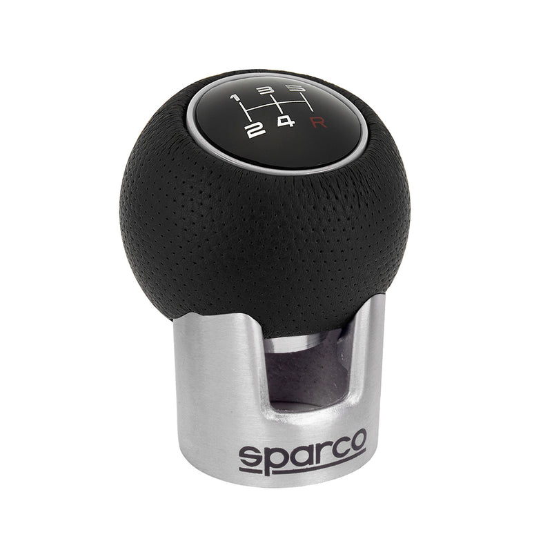 SPARCO Schaltknauf Schalthebel Schaltknopf Aluminium Kunstleder Schwarz Knauf