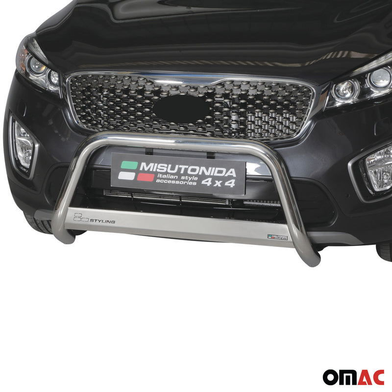 Frontbügel Frontschutzbügel für Kia Sorento 2015-2018 ø63mm Stahl Silber Schutz