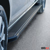 Aluminium Seitenschweller Trittbretter für Fiat Qubo 2007-2021 Schwarz 2tlg