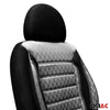 Sitzbezüge Schonbezüge für Vauxhall Vivaro 2014-2024 Grau Schwarz 2 Sitz Vorne
