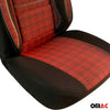 Schonbezüge Sitzschoner Sitzbezüge für Iveco Daily 2006-2024 Schwarz Rot 1 Sitz