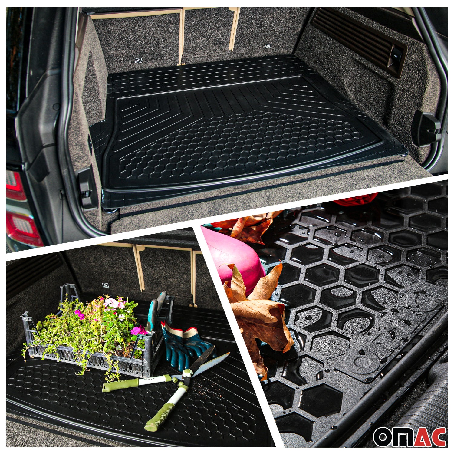 Fußmatten & Kofferraumwanne Set für Skoda Superb Antirutsch Gummi Schwarz