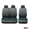 Seat covers protective covers for Mercedes Sprinter W906 artificial leather black blue 2+1