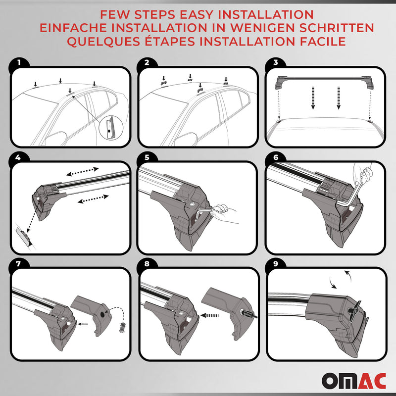 Dachträger Gepäckträger für Mazda 3 Stufenheck 2003-2009 Grundträger Alu Silber