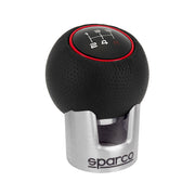 SPARCO Schaltknauf Schalthebel Schaltknopf Aluminium Kunstleder Schwarz Rot